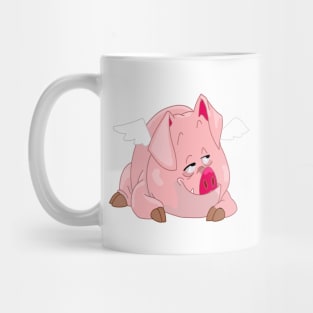 Lazy Pig Cartoon Design Mug